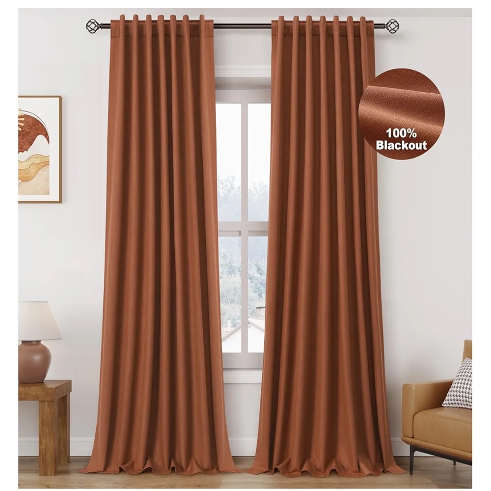 BLACK OUT CURTAINS - 52”x96” (x2 panels)
